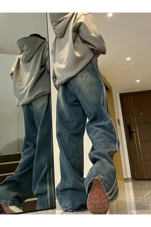 1_org_zoom (1) Retro Vintage Style Navy Blue Stonewashed Striped Baggy Jeans