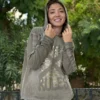 4 Italian PADI Written Cotton Sweatshirt Mink
