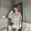 Brown Leopard Self Love Tunic Sweater