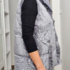 Sequined Imported Gray Velvet Vest