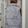 Sequined Imported Gray Velvet Vest