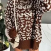 Brown Leopard Self Love Tunic Sweater