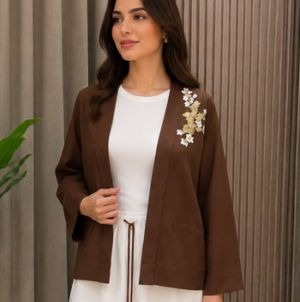 Linen Brown Cardigan
